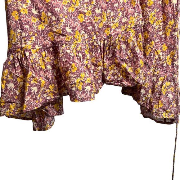 Ba&sh Emy Wrap Midi Dress Size 1 Floral Boho Flowy Cotton - Picture 3 of 9